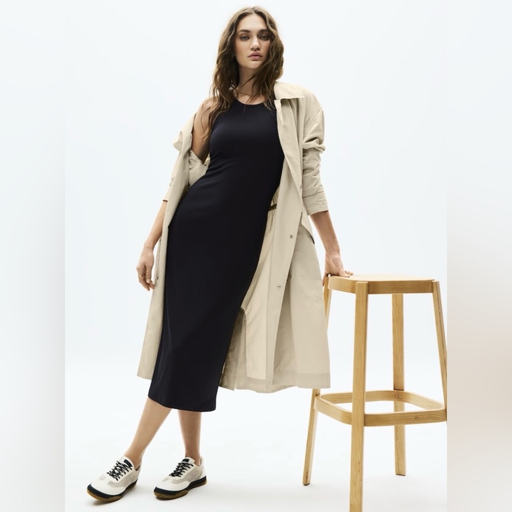 Athleta Black Signature Rib Maxi Dress